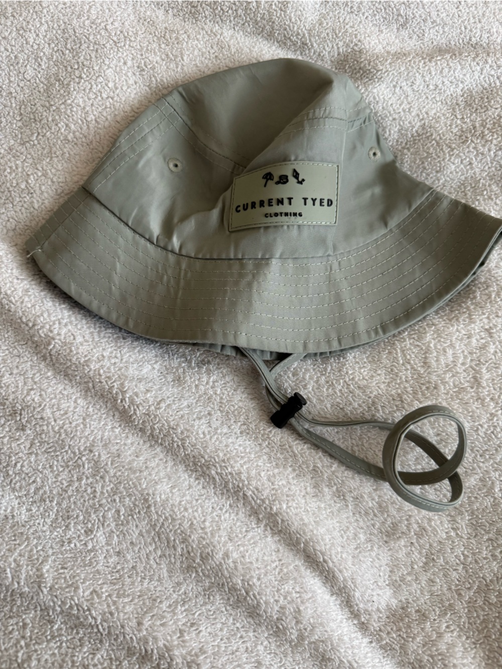 Current Tyed Kids Olive Bucket Hat with Chin Strap